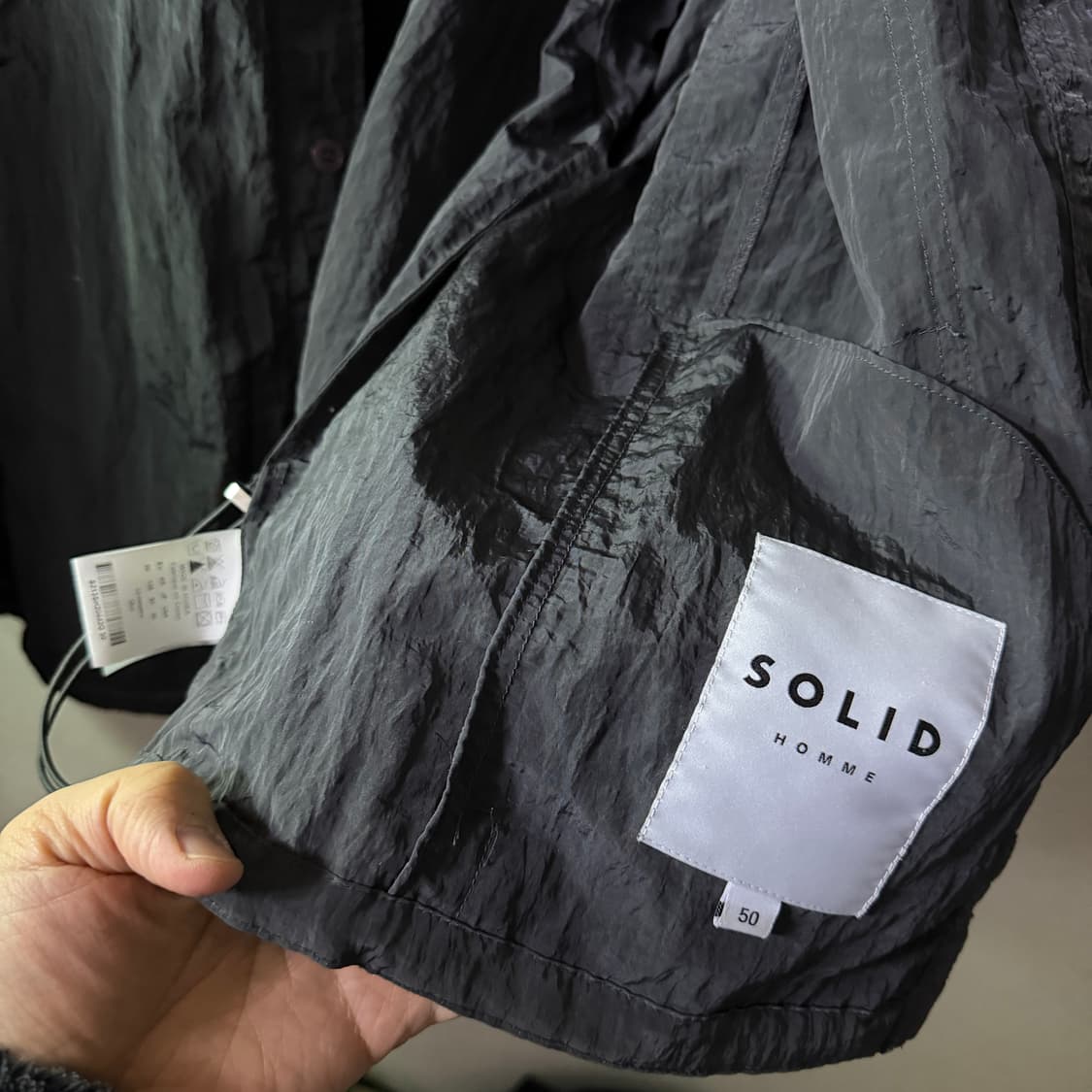 솔리드옴므 우영미 오버핏 나일론 셔츠 자켓 50 (프리) 상품이미지7