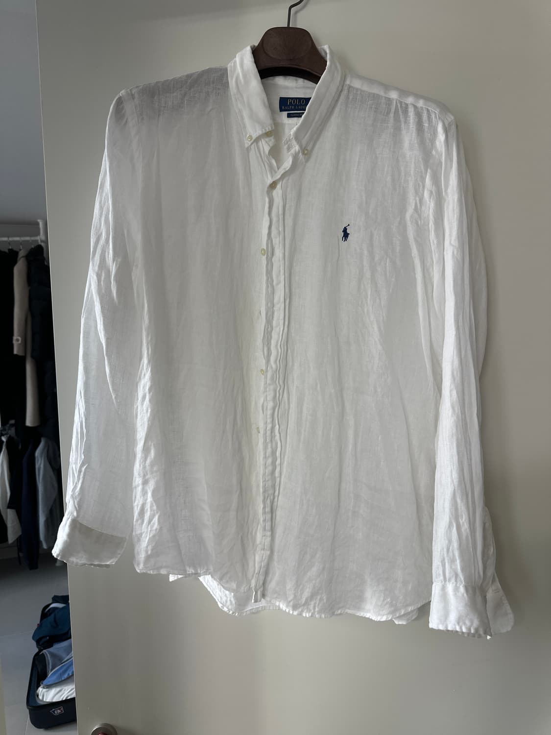 폴로 랄프로렌 린넨 셔츠 클래식핏 화이트 2XL 상품이미지1