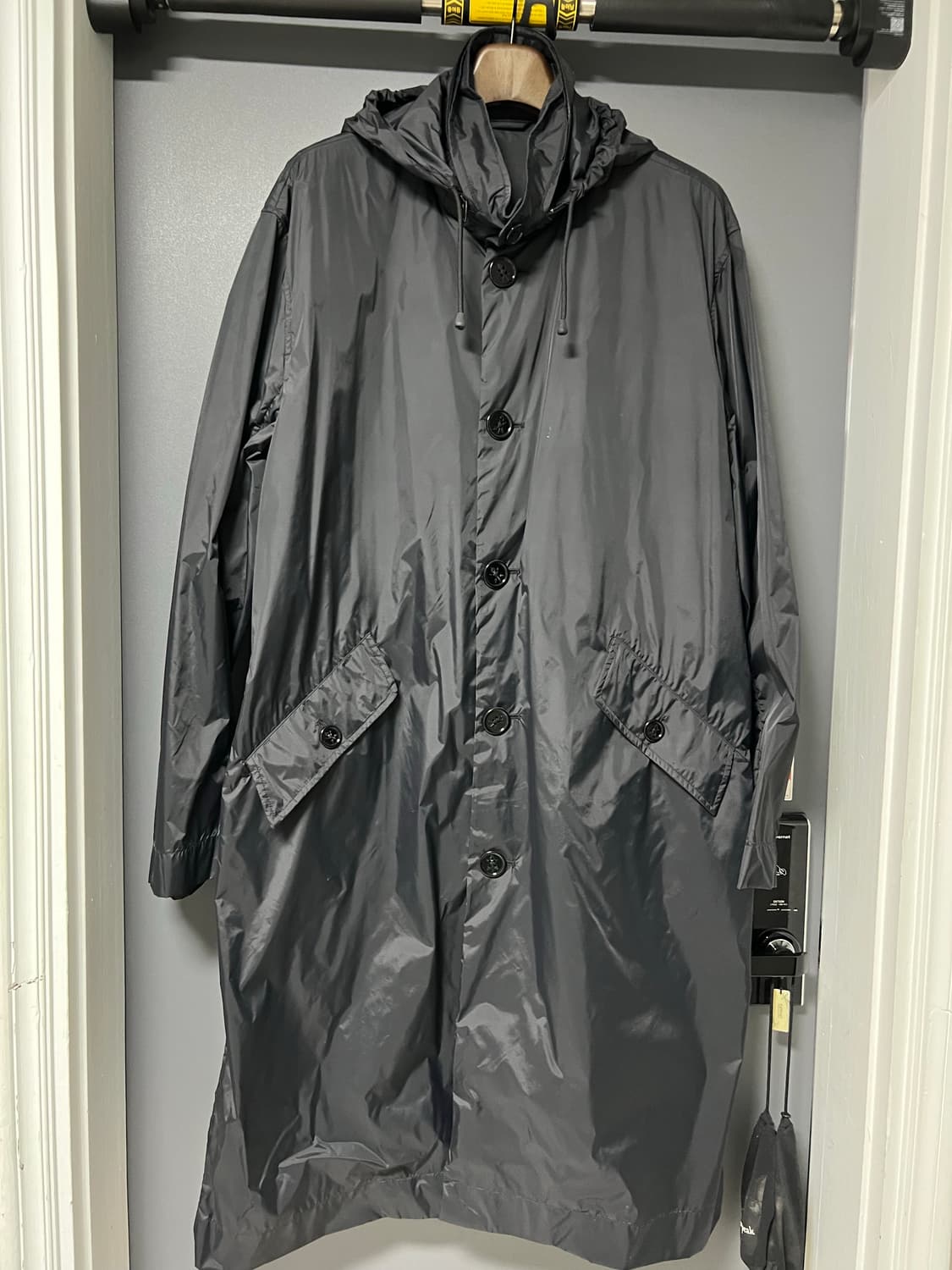 오프닝세레모니 nylon box logo trench coat/L 상품이미지3