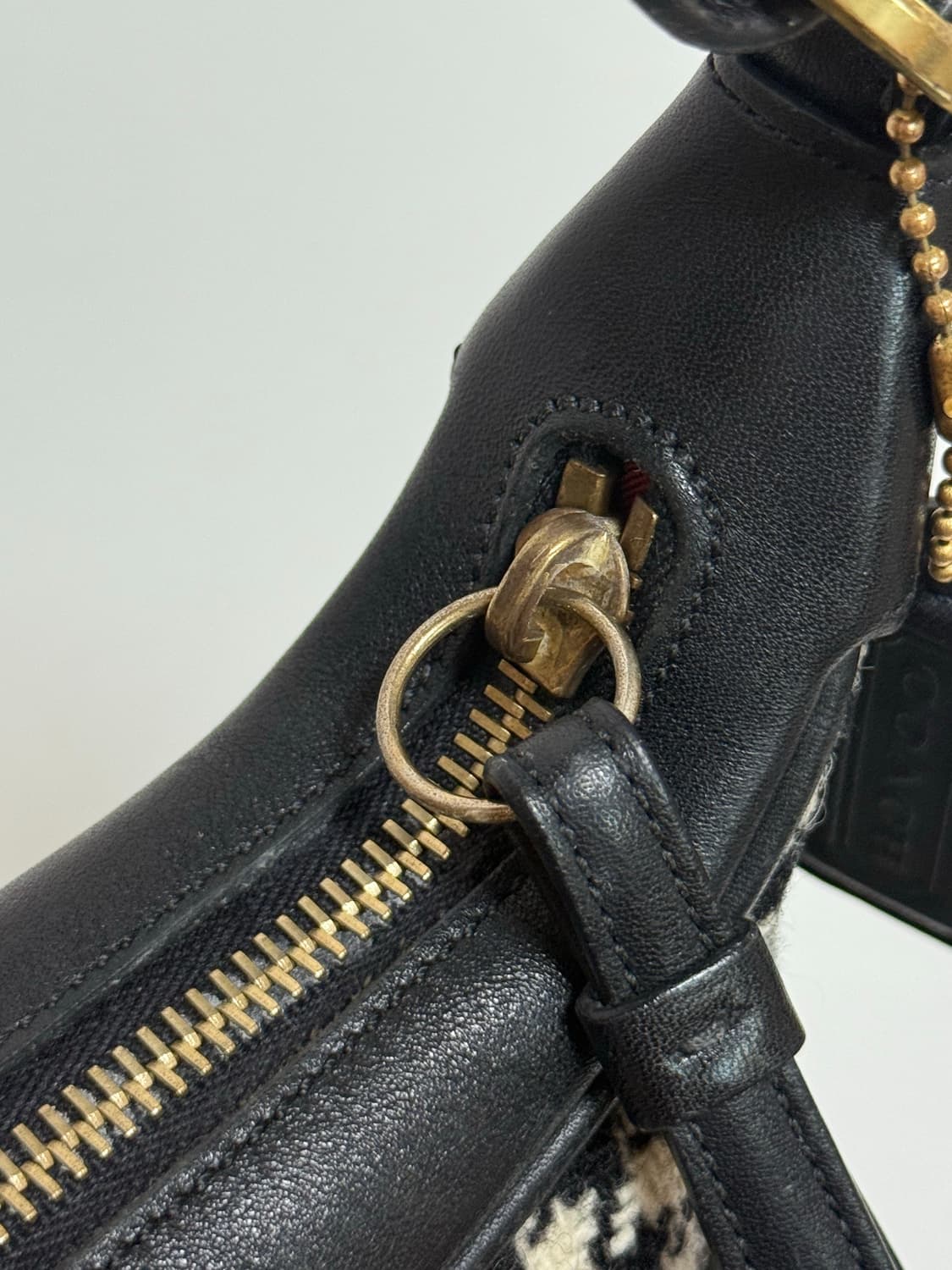 희귀⚡️y2k 코치 울 하운드체크 백 상품이미지7