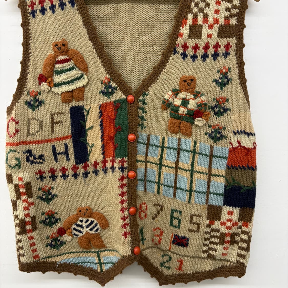 GARDENR 곰돌이 핸드메이드 니트 베스트 여성 L 상품이미지2