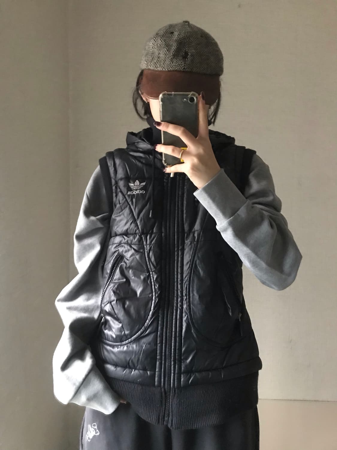 아디다스 블랙 실버 00s 패딩조끼 상품이미지2