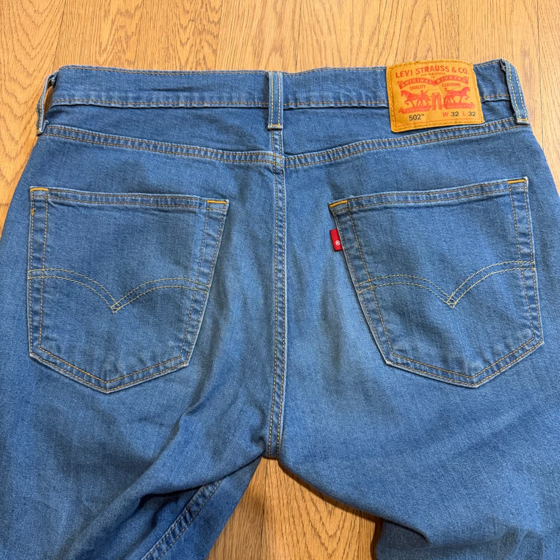Levi's 502 블랭크 탭 인디고 스트레이트 핏 팬츠 상품이미지4