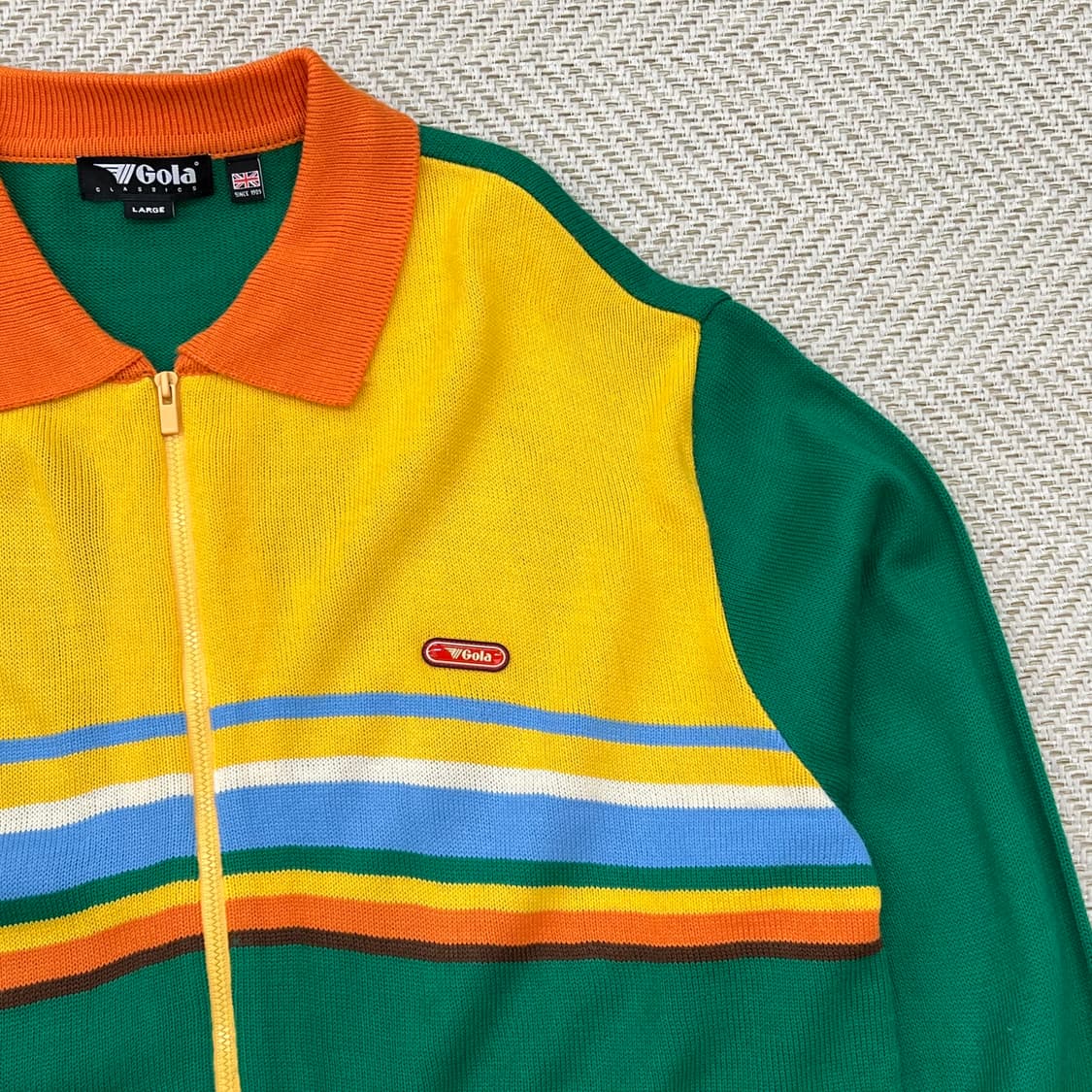 고라 배색 니트 집업 r2762 상품이미지5