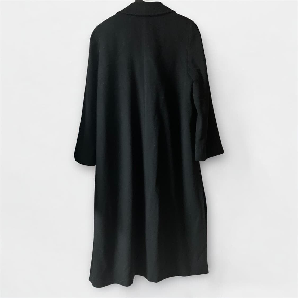 퓨어 캐시미어100 블랙 롱코트 상품이미지4