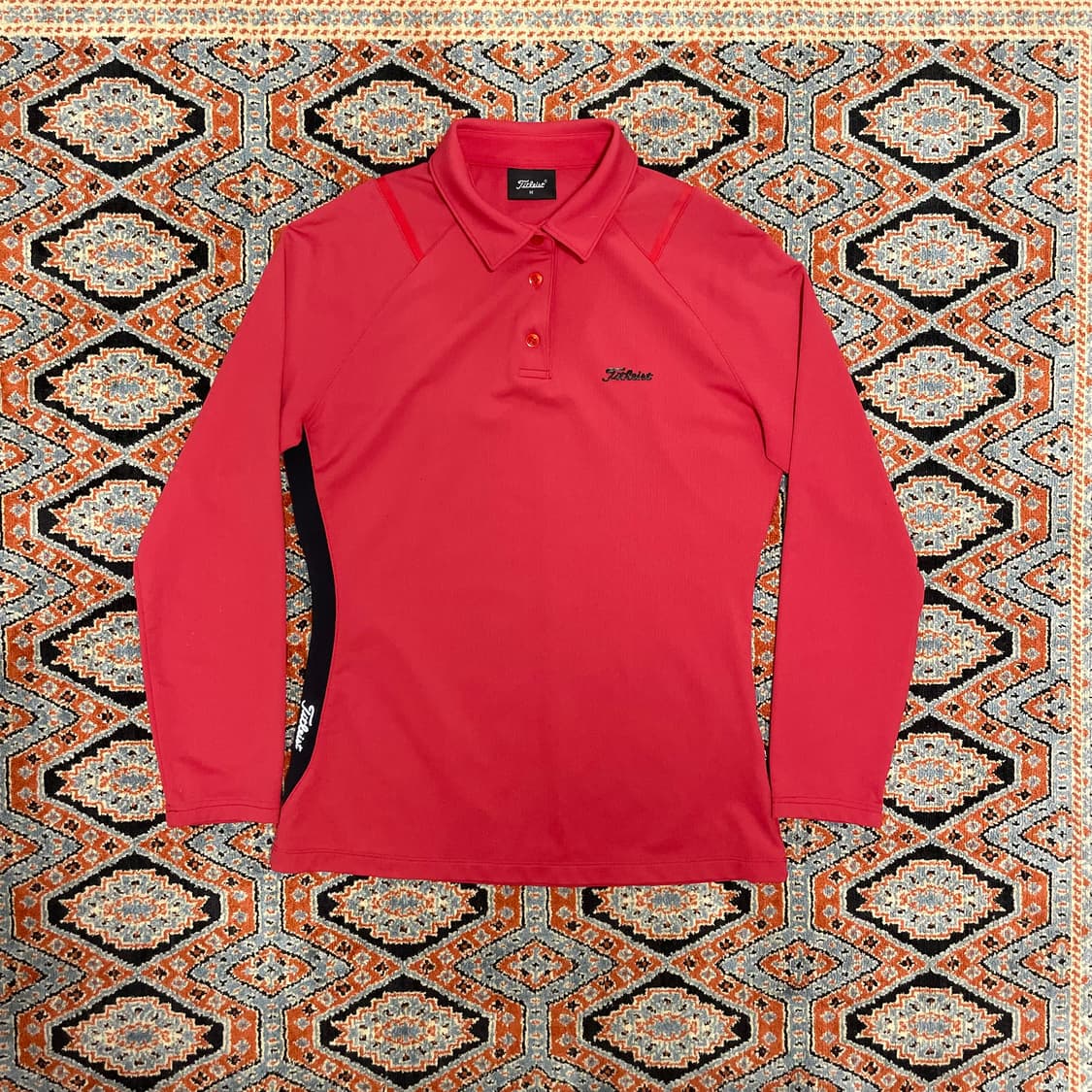 타이틀리스트 레드 골프 카라티셔츠 여성M 상품이미지1