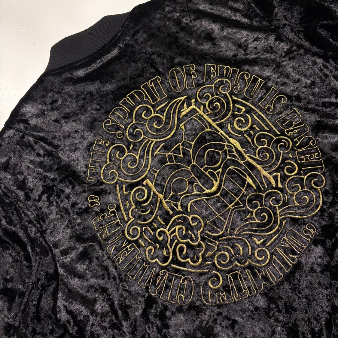 [95] EVISU 에비수 벨벳 블랙 봄버 자켓 C65 상품이미지10