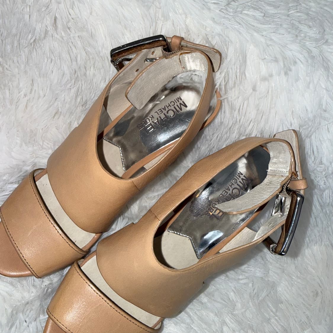 230 Michael Kors 마이클 코어스 래더 플랫폼 샌들 힐 상품이미지5