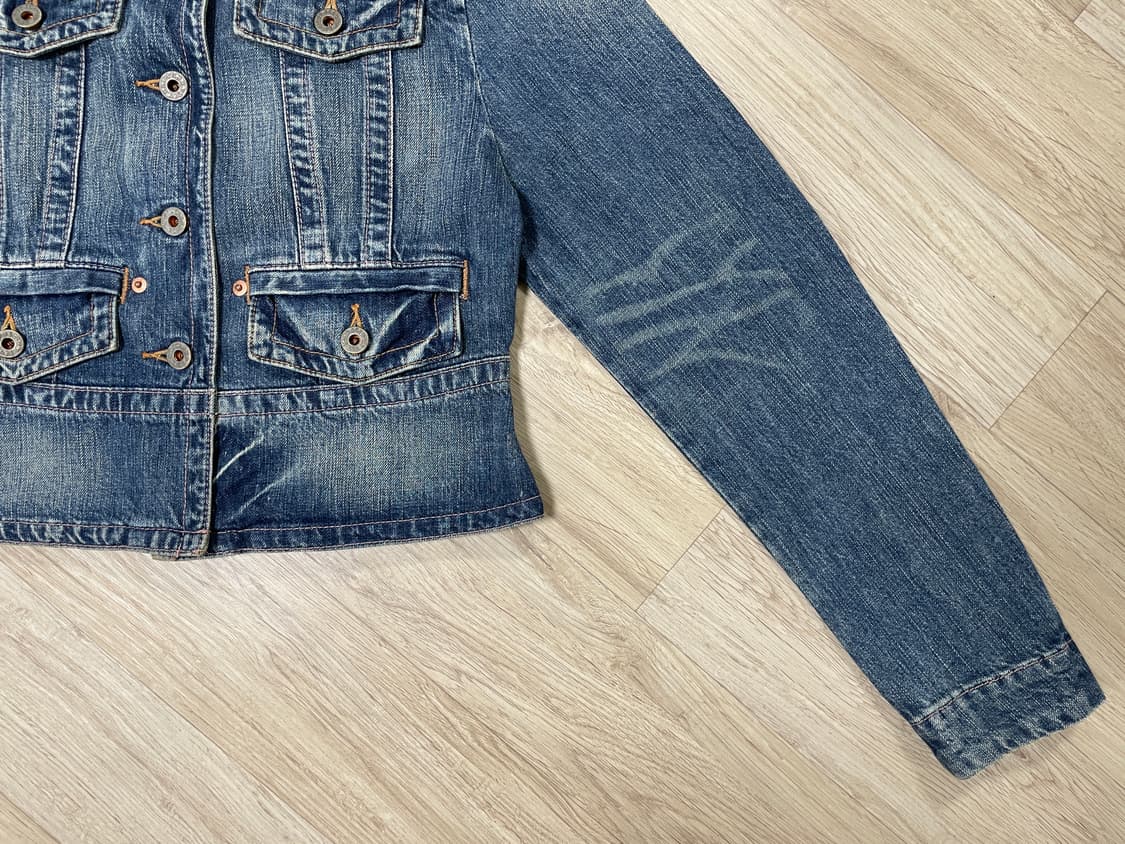 55) 폴로 랄프로렌 여성 중청워싱 크롭 데님자켓(데드스탁)  상품이미지5