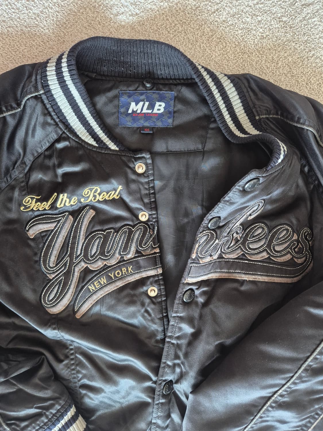 MLB 블랙 바시티 점퍼 XL 택포4.8 상품이미지2