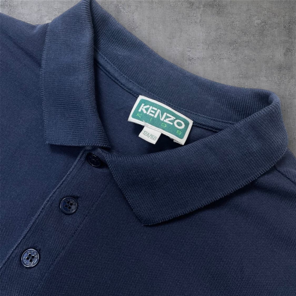 겐조 Kenzo 네이비 코토라 자수 반팔 카라티 12A 150 상품이미지2