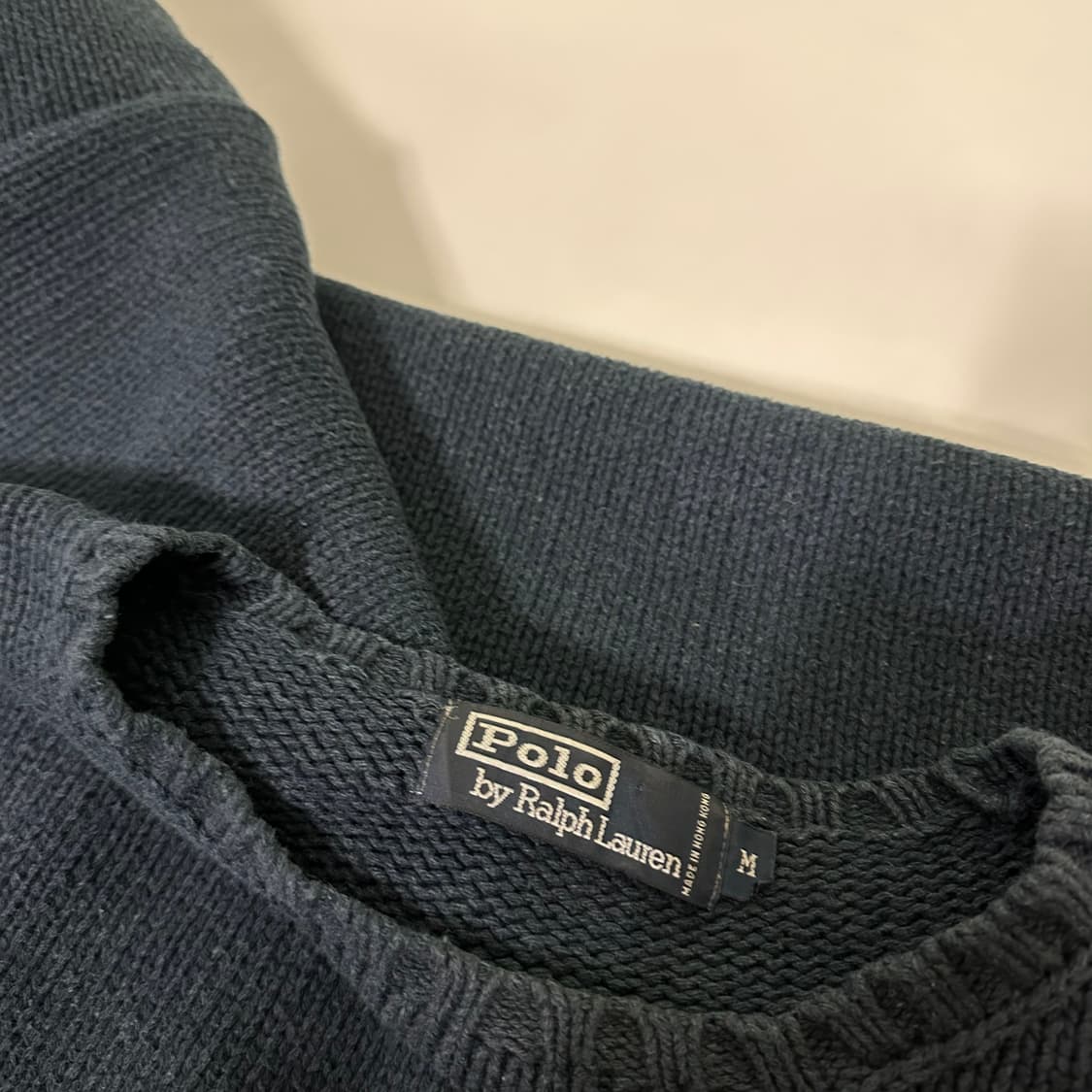 M 100 폴로 랄프로렌 네이비 면 니트 상품이미지4