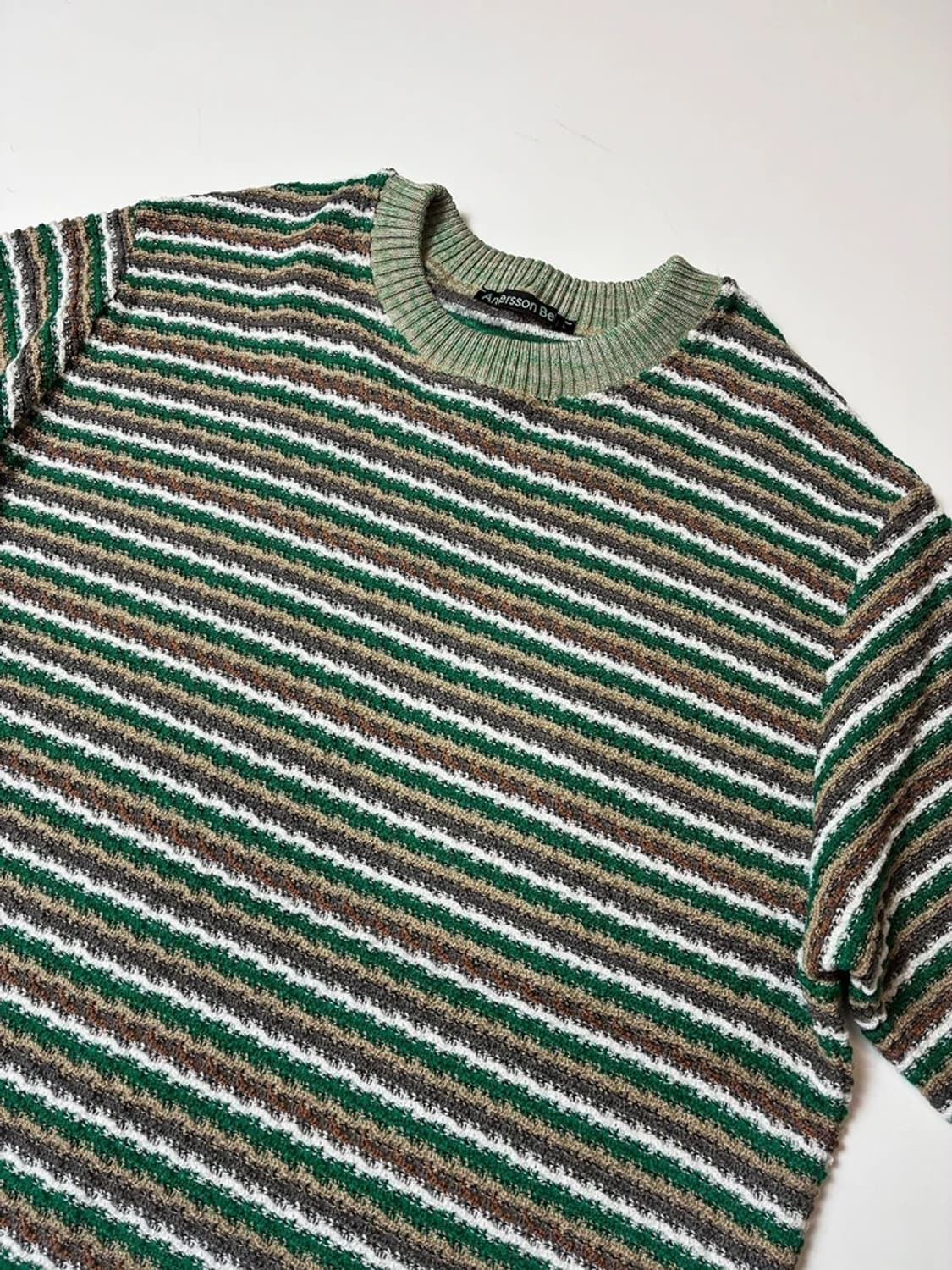 앤더슨벨 20ss 에스닉 스트라이프 숏 슬리브 니트 PN8577 상품이미지3