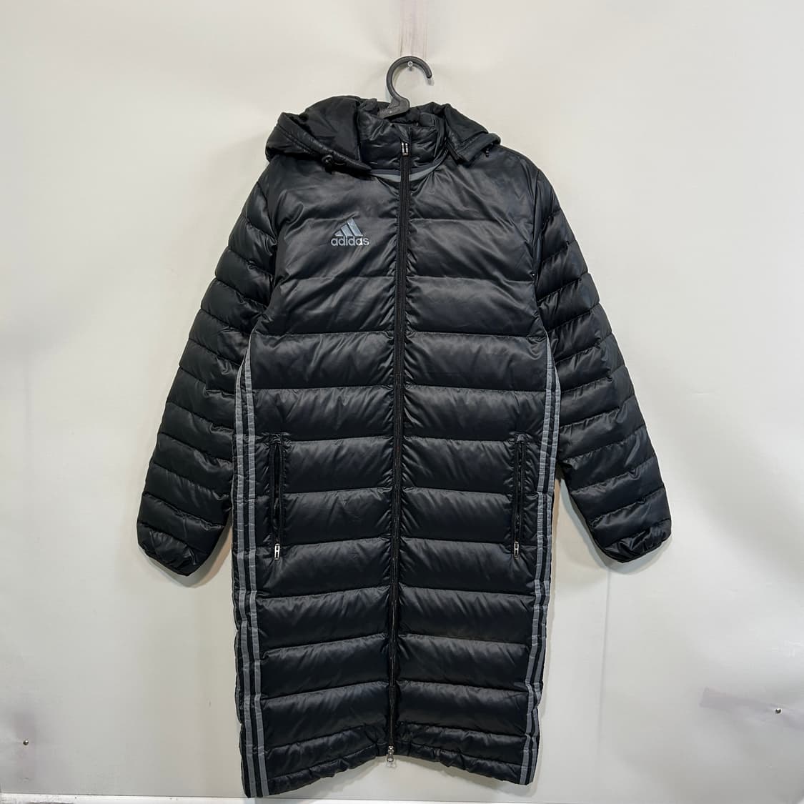 아디다스 삼선 덕다운 롱패딩 90 남녀공용 상품이미지1