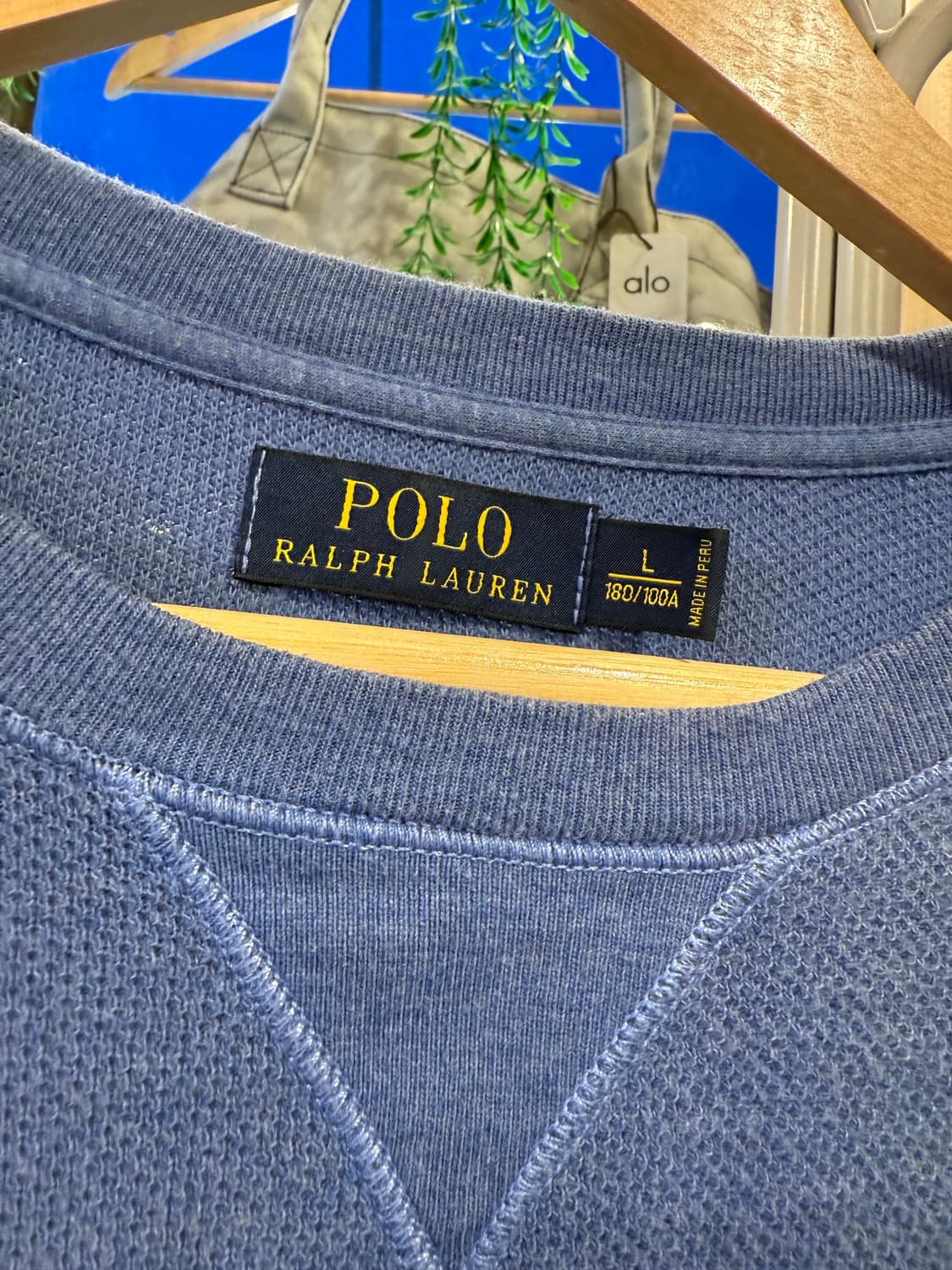 폴로 랄프로렌 멀티포니 블루그레이 와플 롱슬리브 상품이미지2