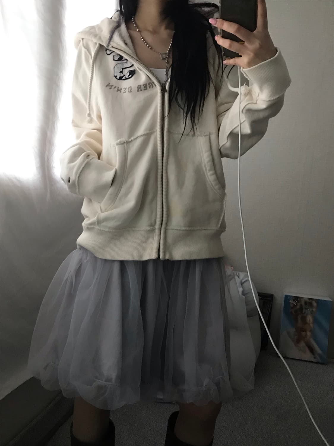 타미힐피거 아이보리 후드집업 상품이미지2