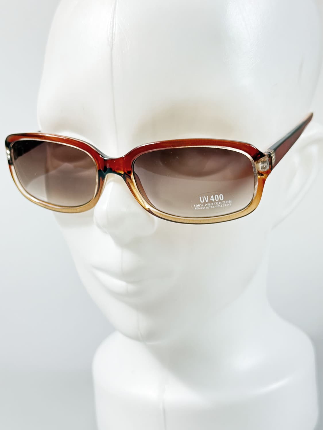 90s YUPPY 브라운 볼드 스퀘어 빈티지 선글라스 상품이미지8
