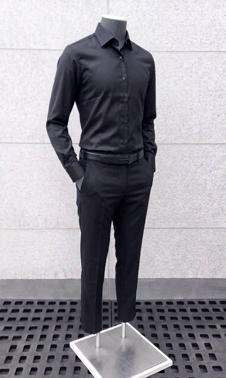 지오지아 And Z / 앤드지 블랙 드레스셔츠 / 100 상품이미지2