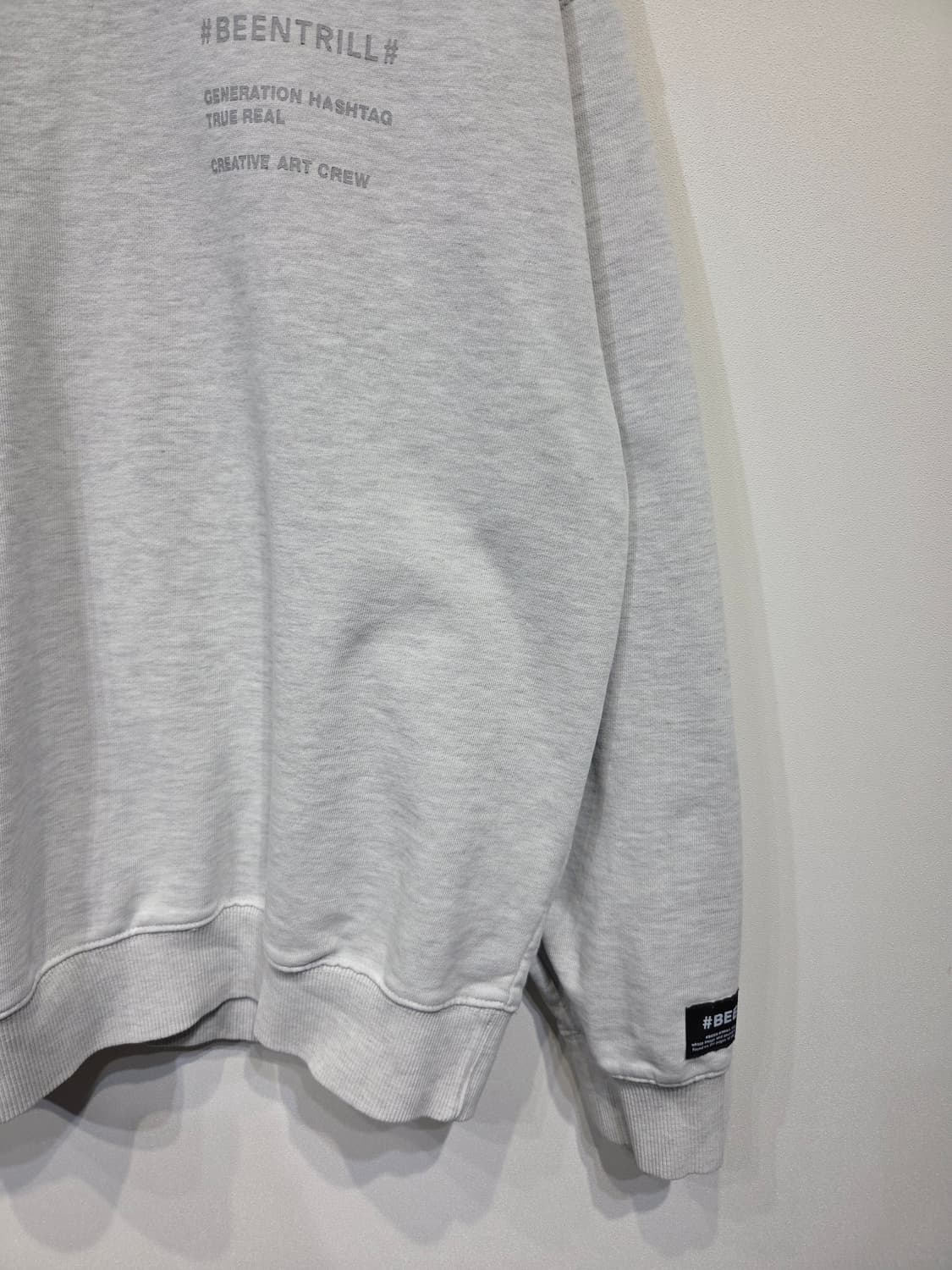 BEENTRILL 빈트릴 해시태그 오버핏 맨투맨 상품이미지5
