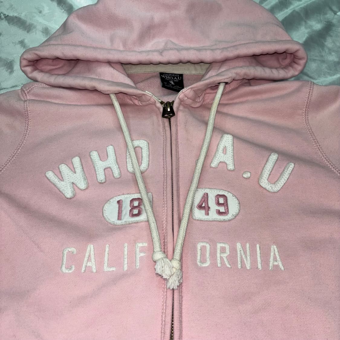 후아유 핑크 후드집업 상품이미지2