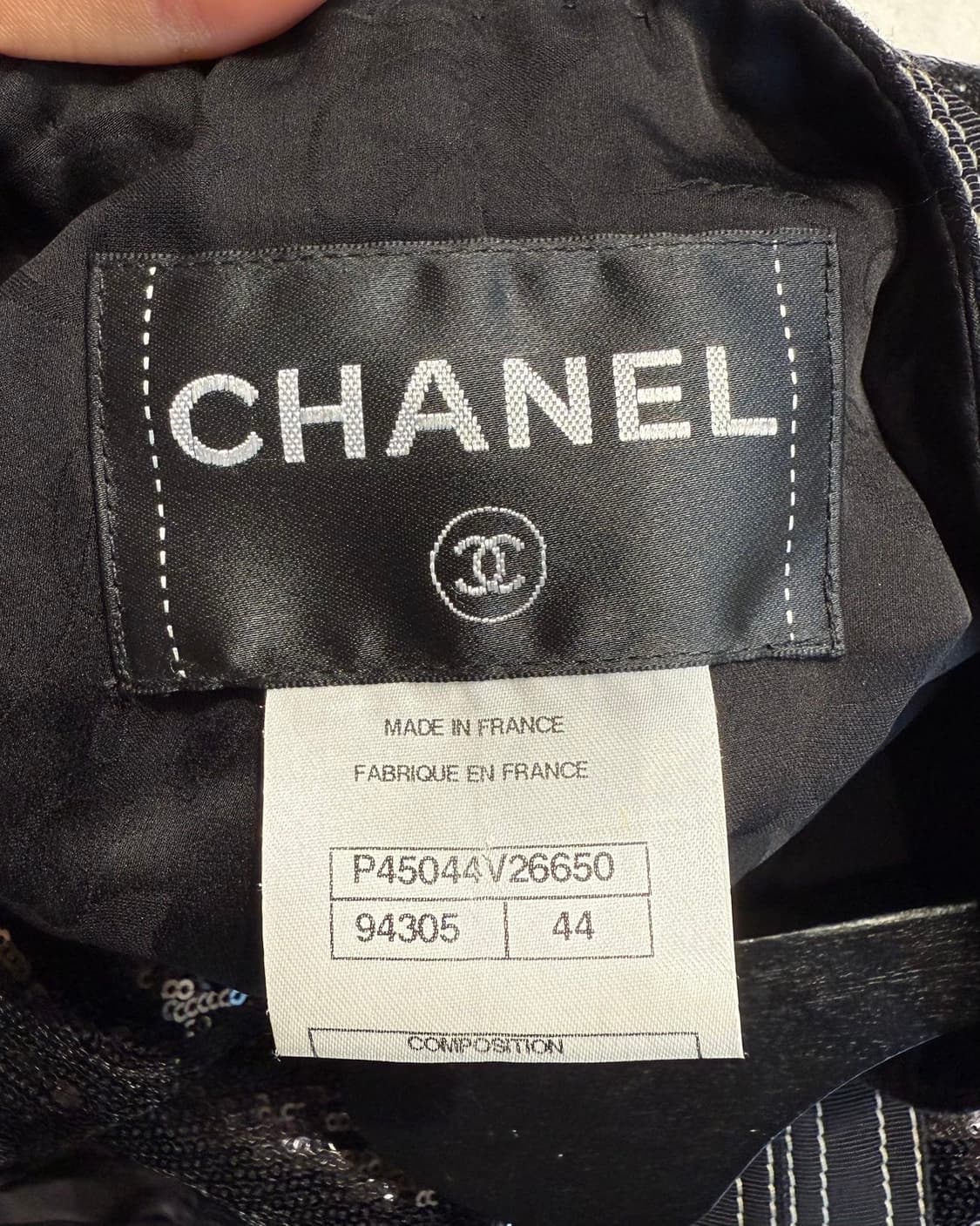 샤넬 블랙 스팽글 크롭 자켓  상품이미지8