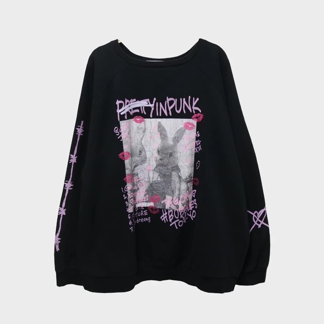 버블스 도쿄 고스로리 프린트 맨투맨 59825 상품이미지1