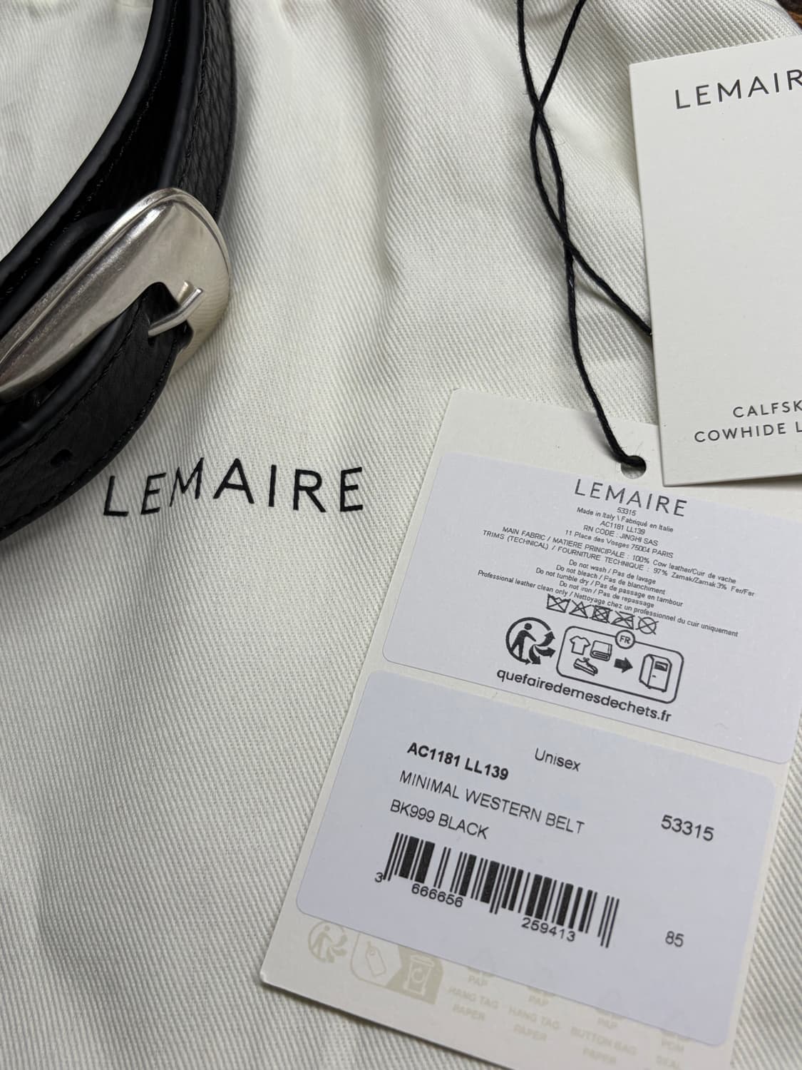 르메르 웨스턴벨트 블랙 [85] 상품이미지3