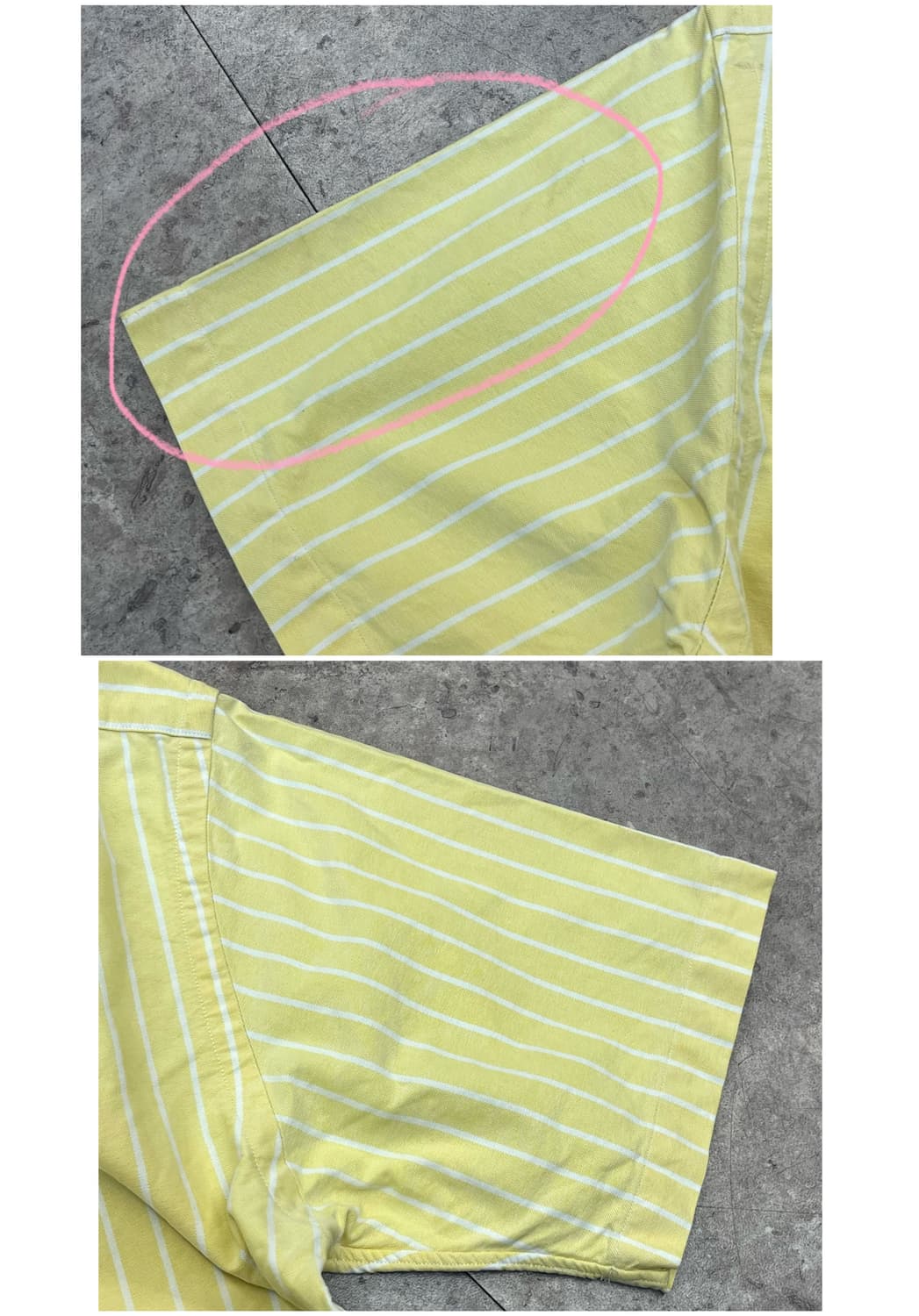 폴로 랄프로렌 스트라이프 반팔 셔츠 옐로우 90 #csz3351 상품이미지10