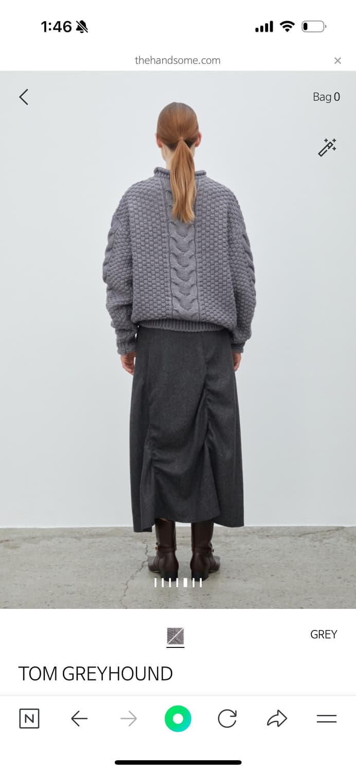 에토스 케이블 니트 그레이 상품이미지5