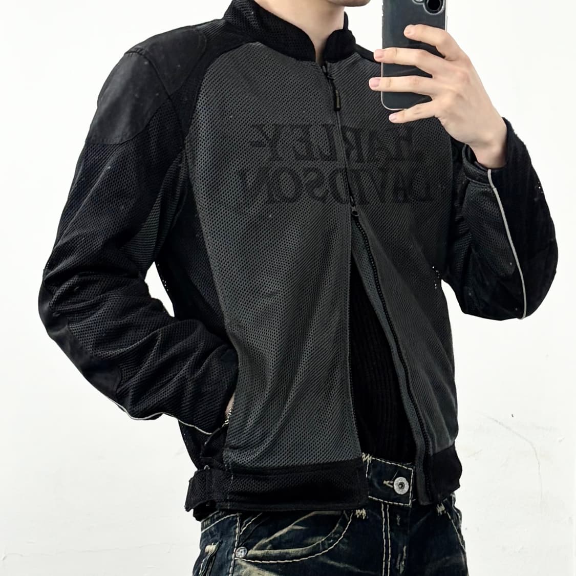 할리데이비슨 스컬 메쉬 레이싱 자켓 상품이미지4