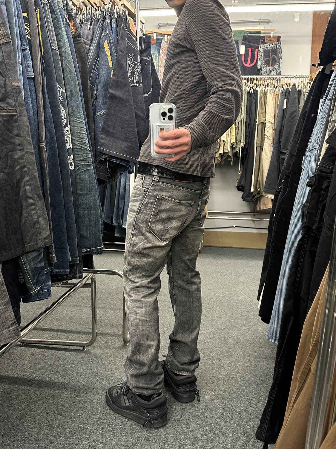 31) 리바이스 511 슬림 스트리이트 흑청 데님팬츠 상품이미지2