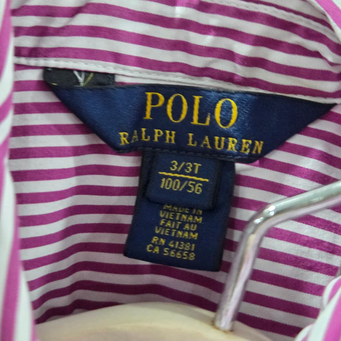 폴로랄프로렌 여아 스트라이프 셔츠 원피스 3T 상품이미지3