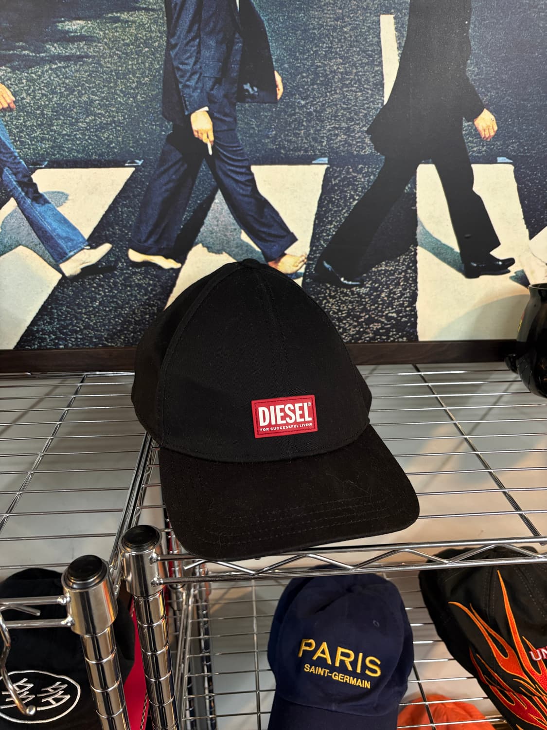 DIESEL 디젤 블랙 로고 볼캡 상품이미지1