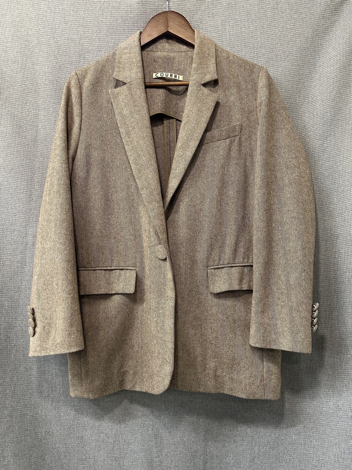 코우리 COURRI 헤링본 싱글 자켓 상품이미지1