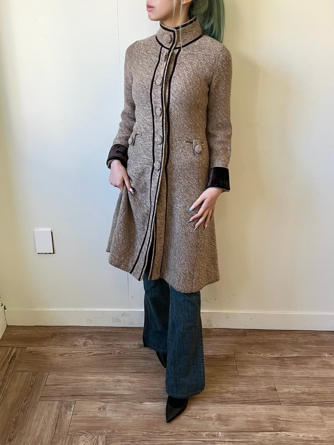 엠포리오 아르마니 앙고라 차이나 버튼업 코트 상품이미지5