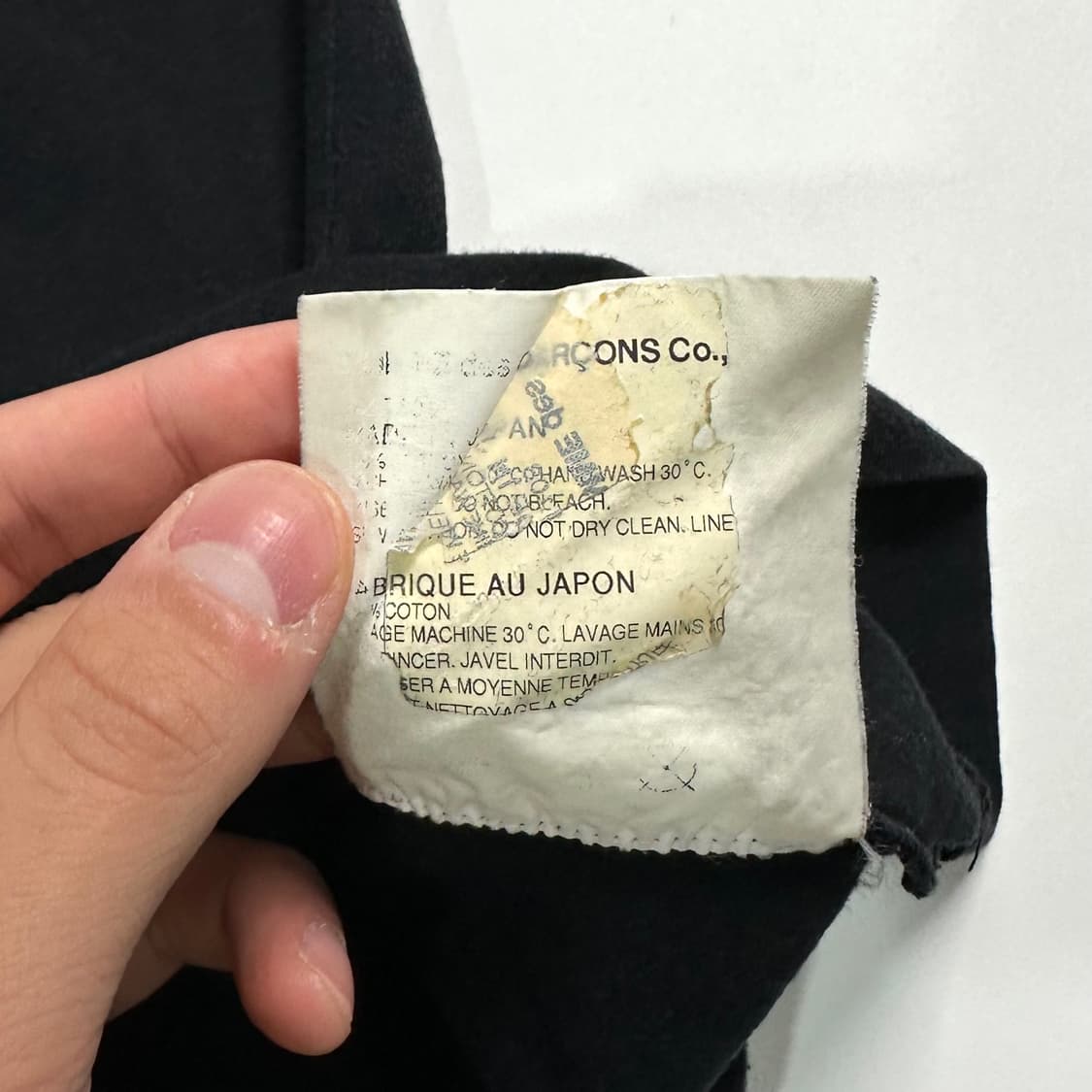 꼼데가르송 블랙 하트 반팔티  상품이미지4