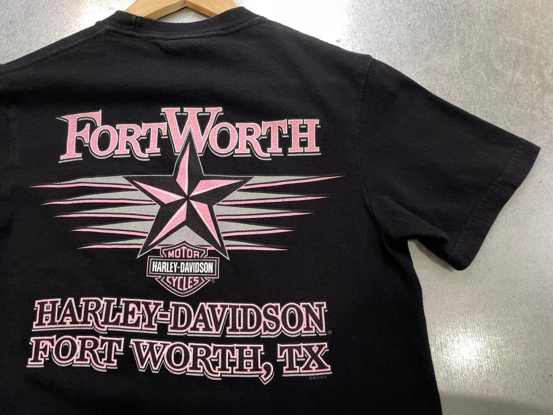 (S) Harley Davidson 할리 핑크 로고 프린팅 반팔티 상품이미지7