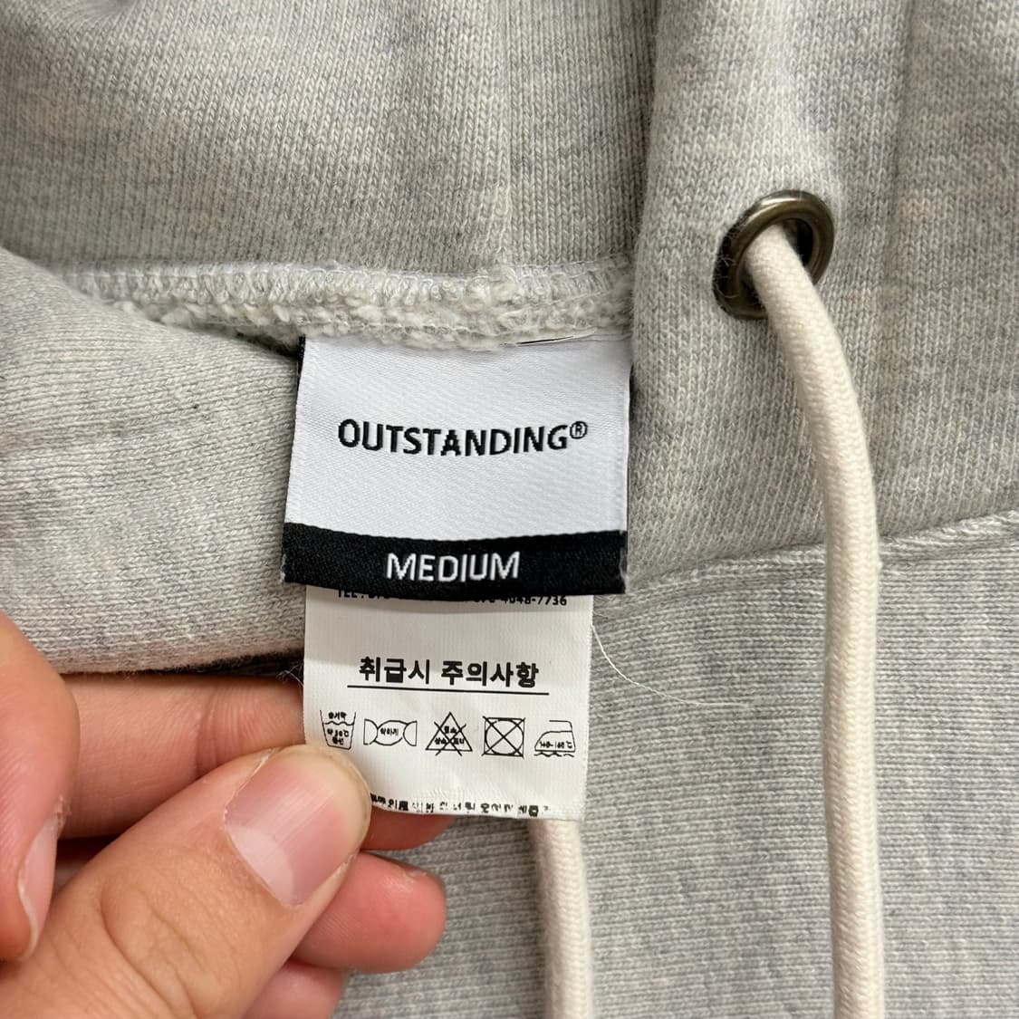 아웃스탠딩 오버핏 고양이 제우스 후드티 (M) 상품이미지2