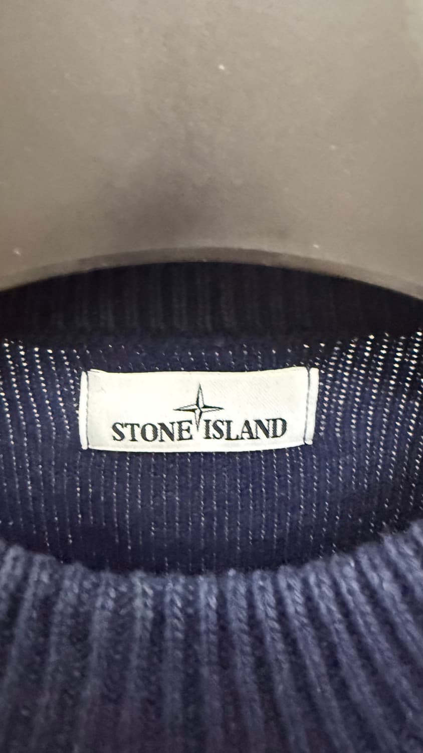 (M/100) 스톤아일랜드 울 포켓 니트 네이비 상품이미지5