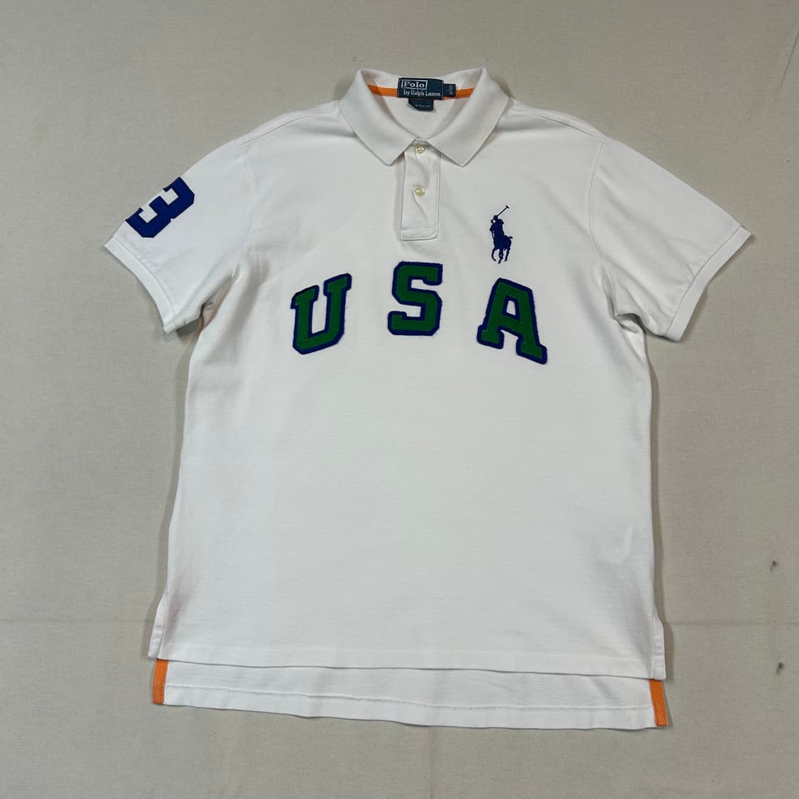 L) 폴로 랄프로렌 USA 패치 빅포니 반팔 카라티 상품이미지1