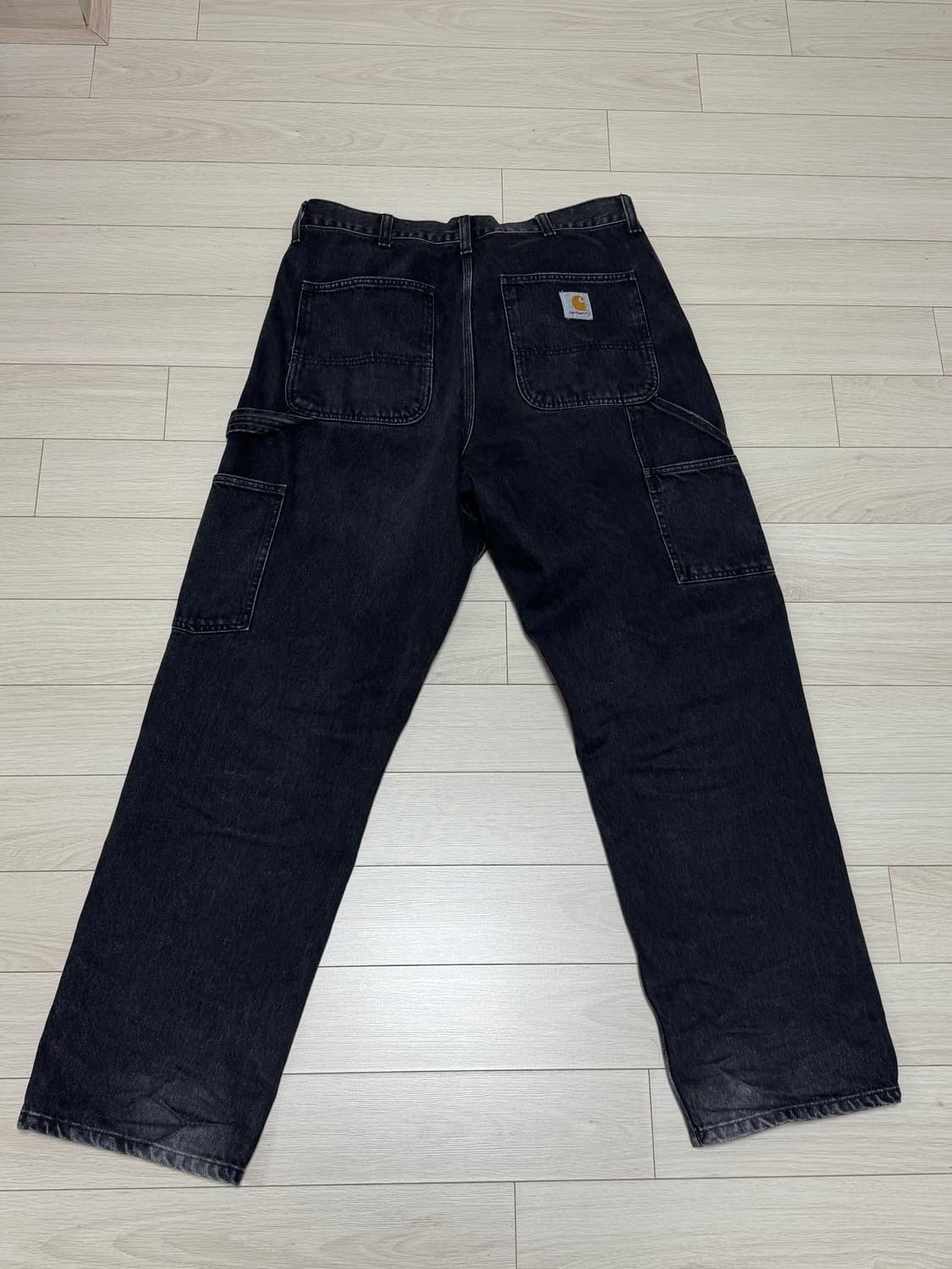 칼하트윕 블랙 워시드 더블니 34x32 상품이미지2