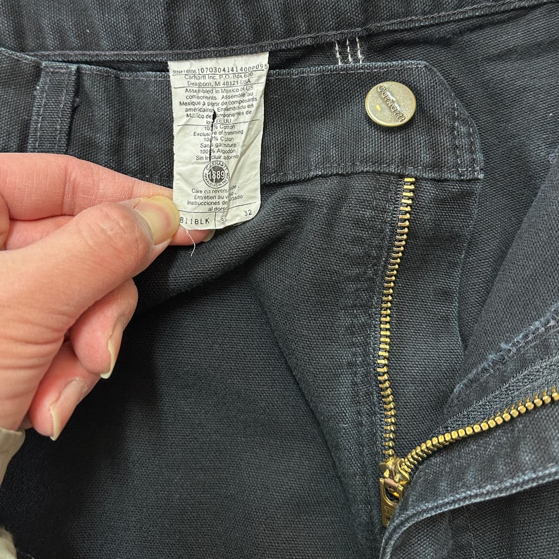 칼하트 카펜터 팬츠 B11-BLK 35 상품이미지6