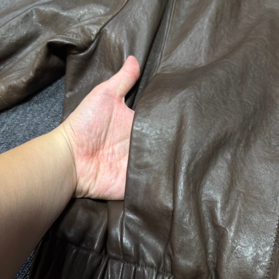 coor 쿠어 램스킨 블루종 자켓 상품이미지7