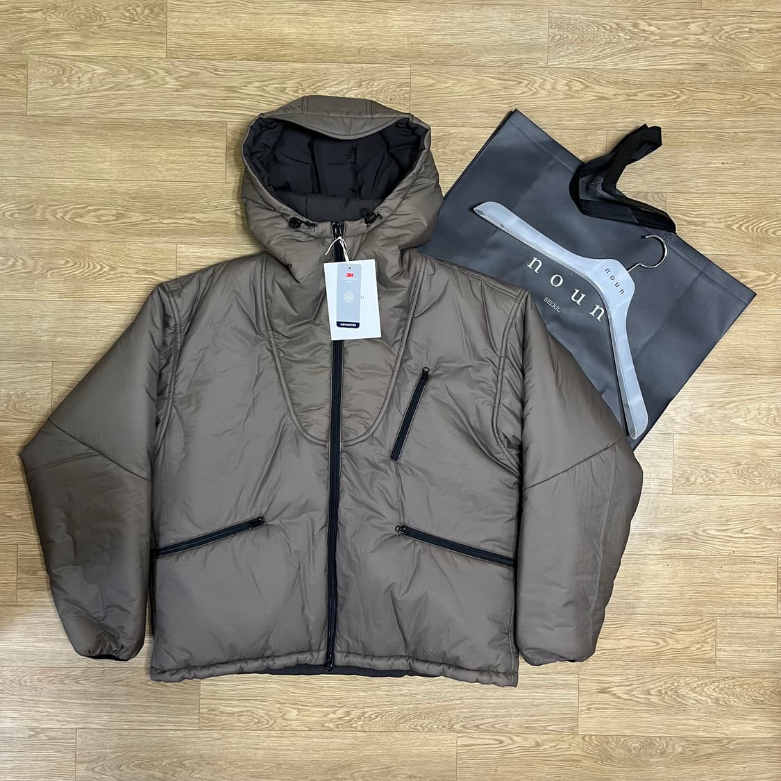 새상품) 노운 3M신슐 경량 패딩 hooded padding jumper 상품이미지2