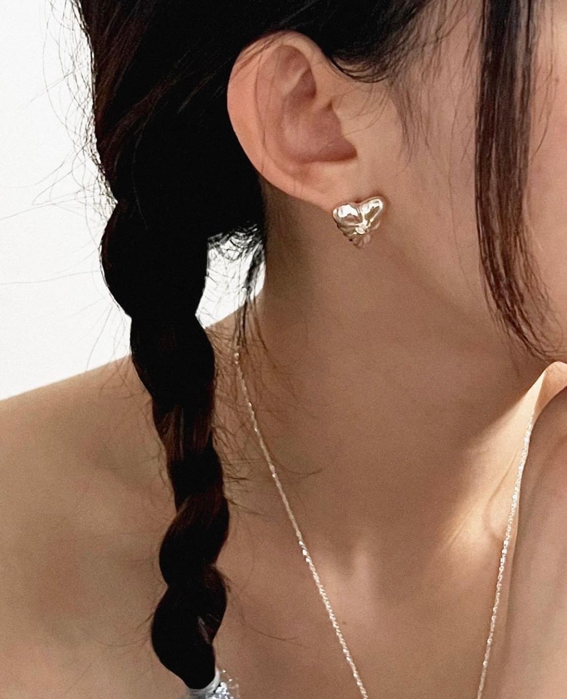 Siega house_하트 시어 이어링 상품이미지4