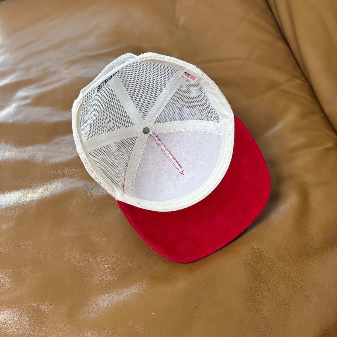 Supreme 슈프림 오일박스 레드 메쉬 6패널 볼캡 모자 (Red) 상품이미지6