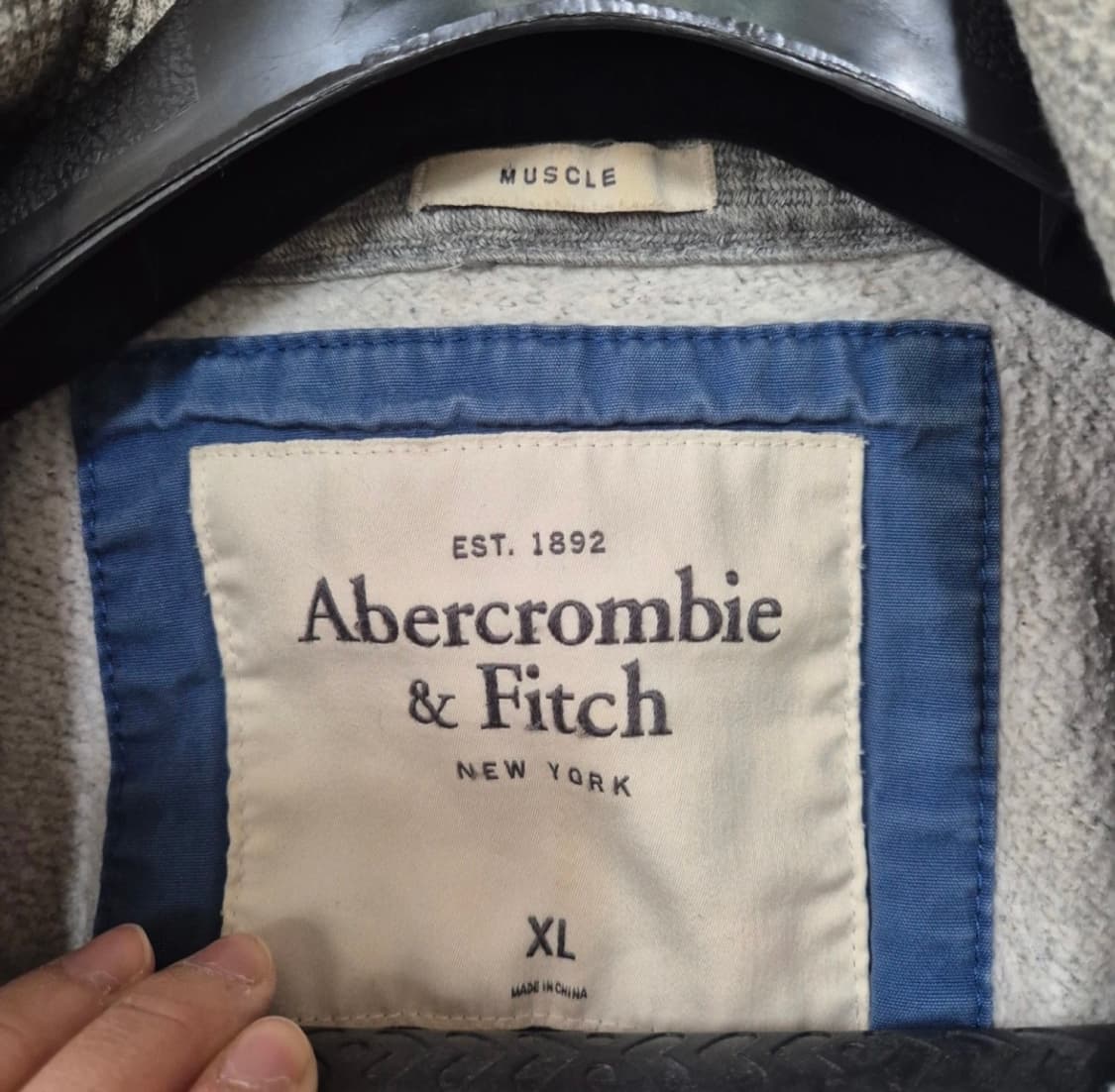 [XL]아베크롬비 그레이 빈티지 후드집업 상품이미지3