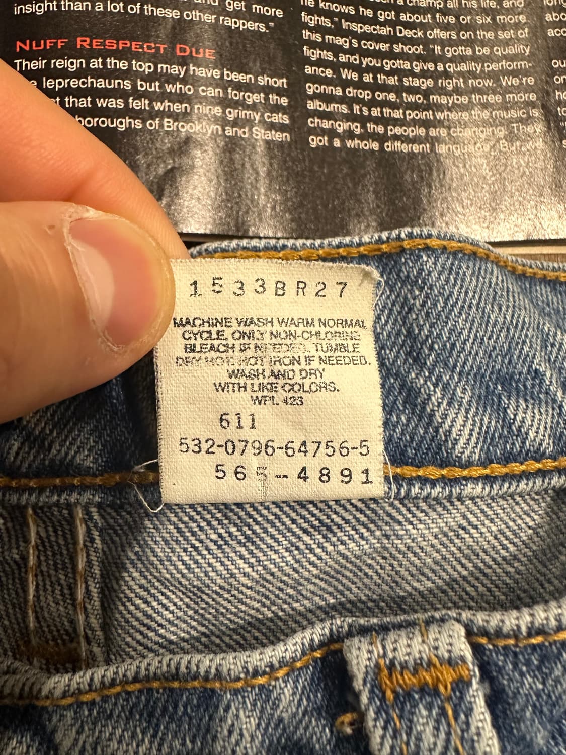 빈티지 90s 리바이스 565 데님 팬츠 상품이미지5