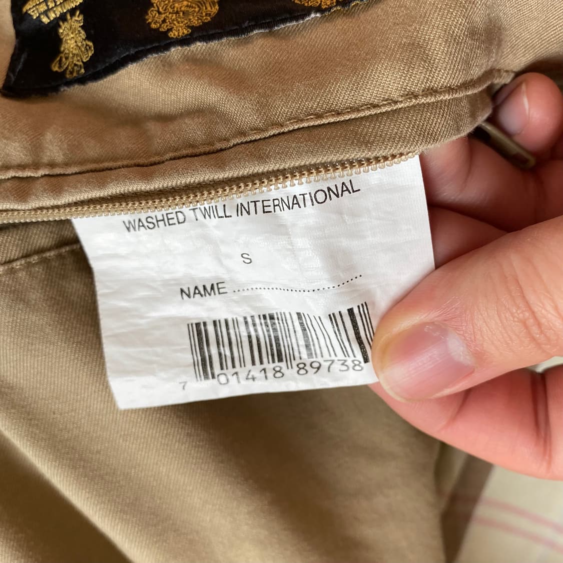 바버 인터네셔널 Washed Twill 자켓 스몰 상품이미지10