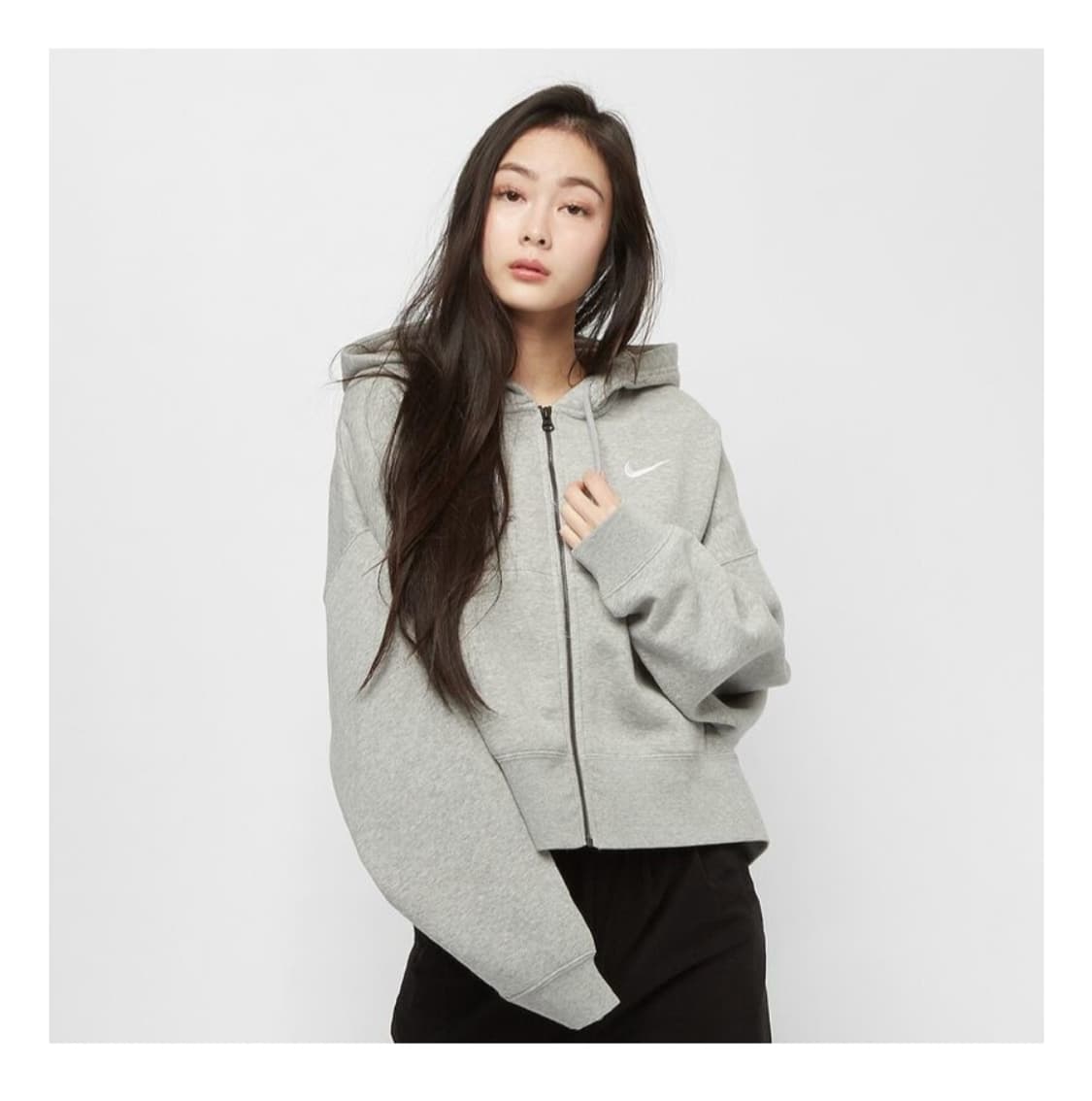 나이키 우먼스 오버사이즈 크롭 기모 후드집업 S ck1505-063 상품이미지8
